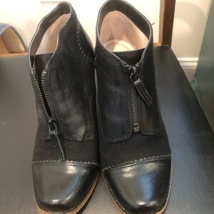 Black Leather Ankle Boots